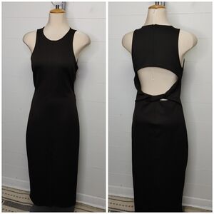 Zara neoprene bodycon cutout midi dress size L